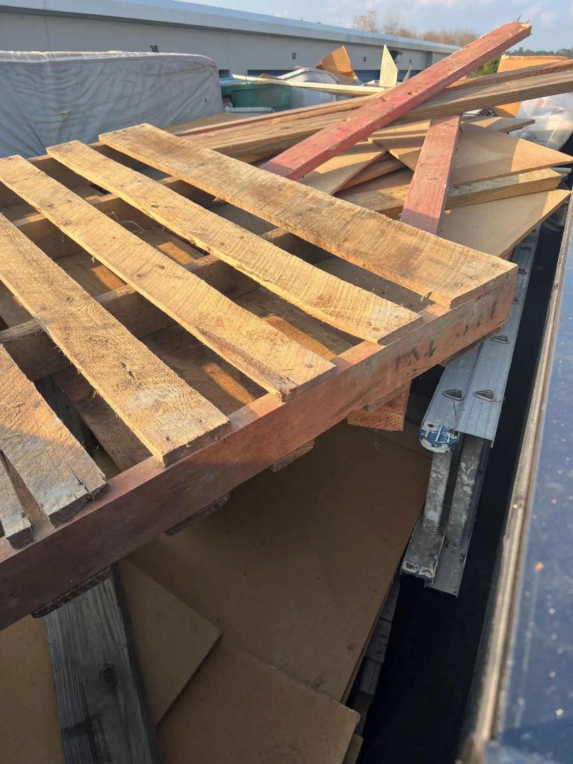 Clearout Junk trailer loaded with removed junk from storage cleanout in New Caney TX