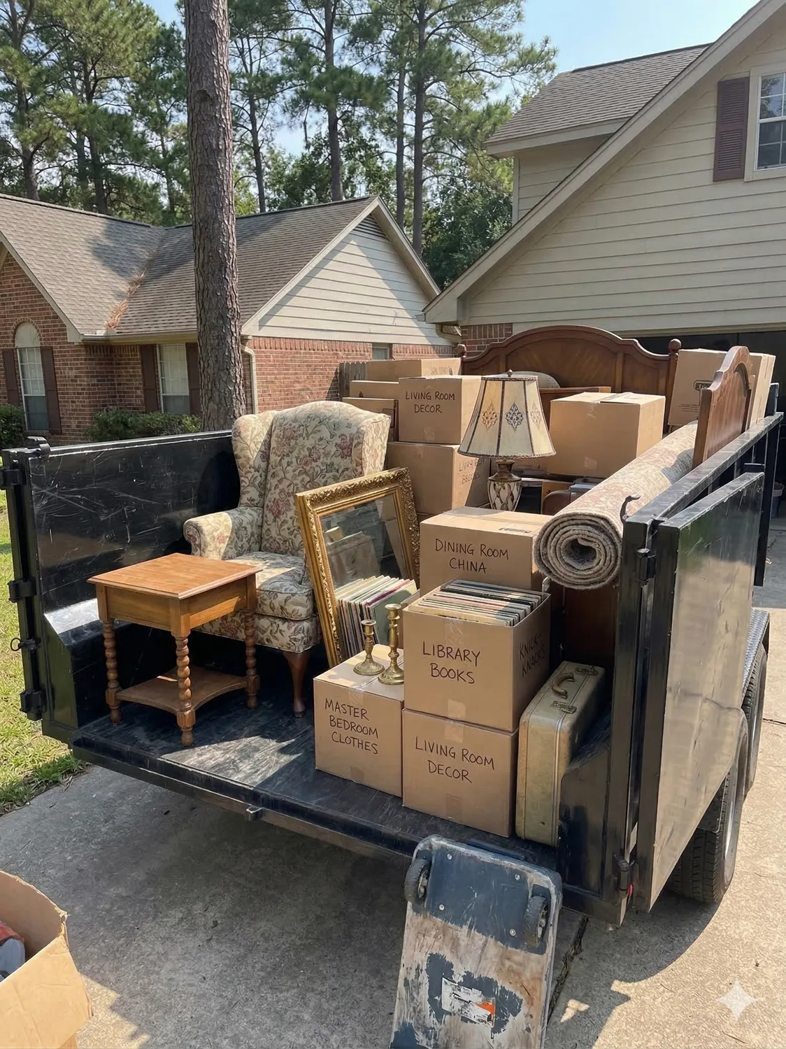 Clearout Junk crew performing an estate cleanout in Humble, TX